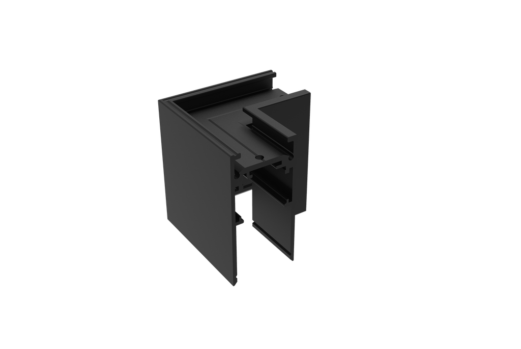 Ceiling-wall connector surface black