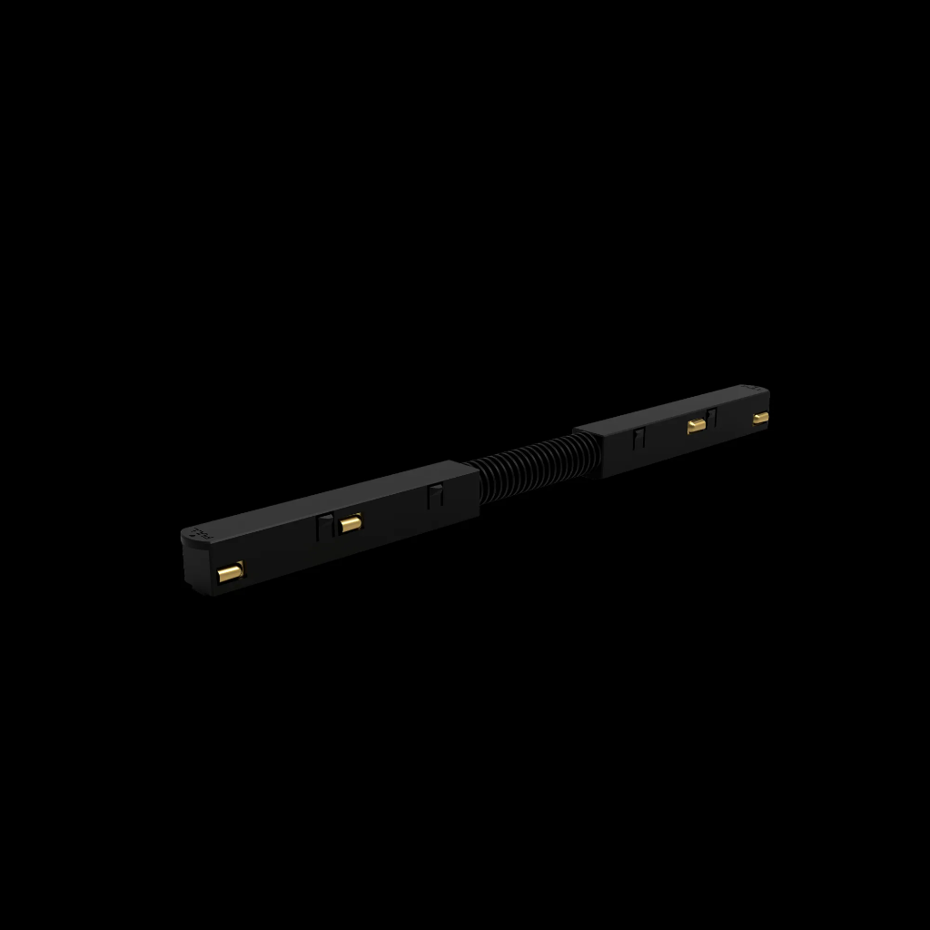Profile electric connector magnetic track sandy black