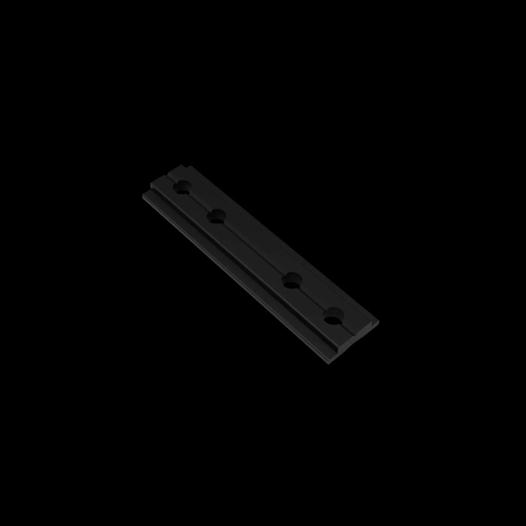 Linear mechanic connector recessed magnetic track black