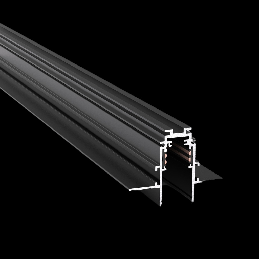 Recessed magnetic track black 200cm