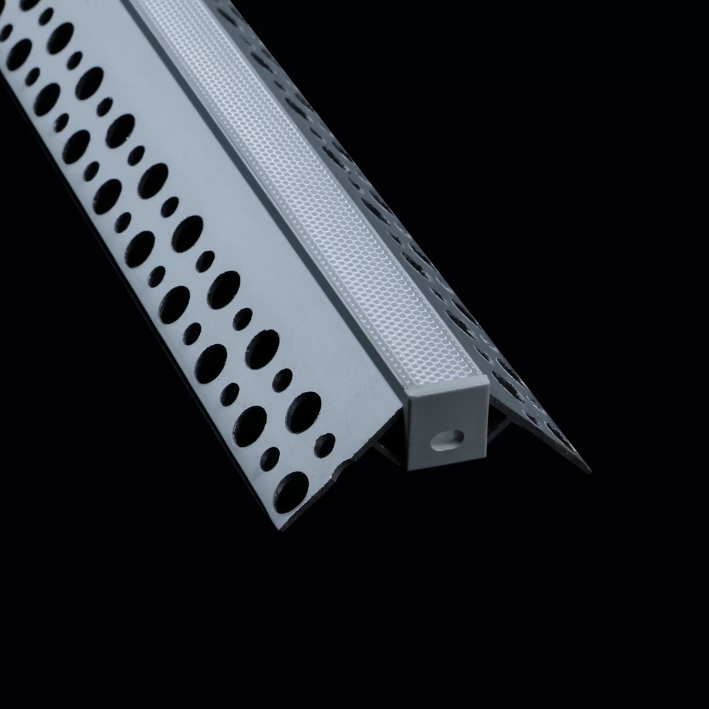 Recessed LED profile external corner
