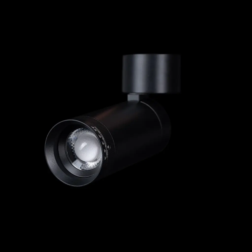 Zoomable Surface Downlight Black