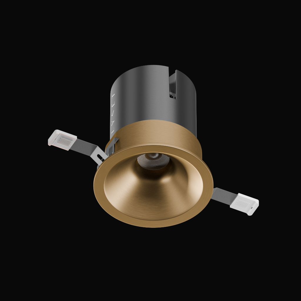 Quantum S Flat Frame Brushed Gold