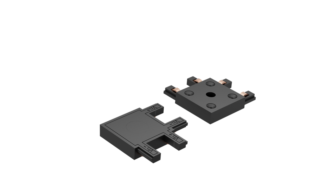 Ceiling wall connector inflexible Shallow Track