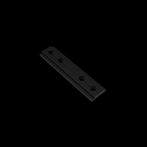 [LY-MTR-ICRB] Linear mechanic connector recessed magnetic track black