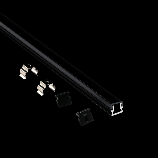 [LY-LPS8x7-200B] Surface LED profile 8x7 black 200