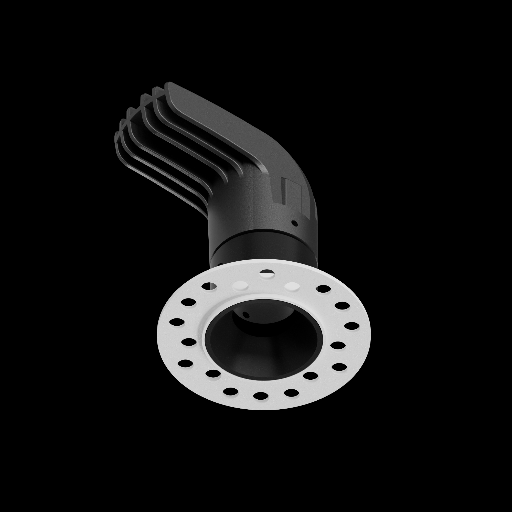 [K-R07 matt black reflector] Black Matt Reflector for Flexx IP54