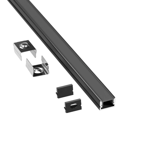 [LY-LPS12B-200] Surface LED profile 12 black 200cm 